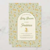 Invitation Baby shower de caniche aquarelle (Devant / Derrière)