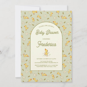 Invitation Baby shower de caniche aquarelle