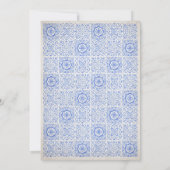 Invitation Baby shower de Carrelage méditerranéen (Dos)