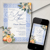 Invitation Baby shower de Carrelage méditerranéen