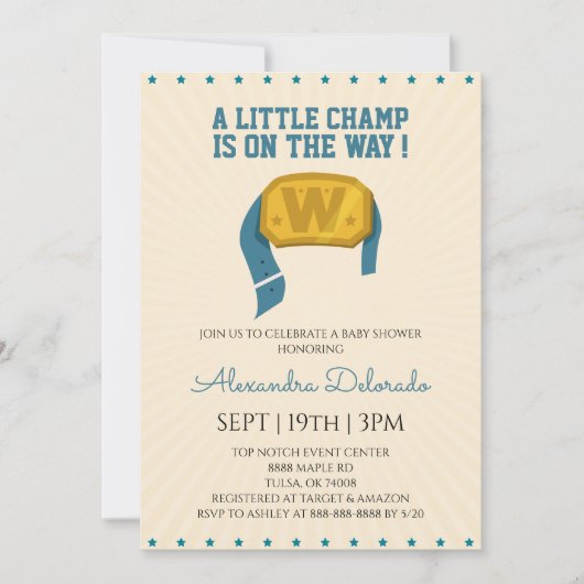 Invitation Baby Shower de Catch Rétro (Devant)
