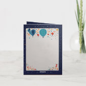 Invitation baby shower de célébration des ballons bleus pour  (Dos)