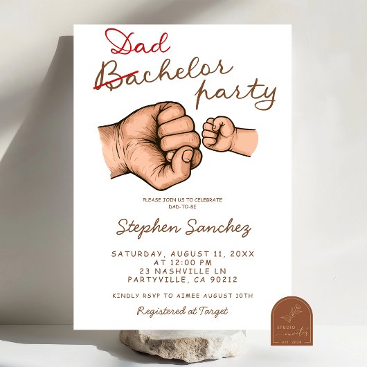 Invitation Baby Shower de Célibataire Papa