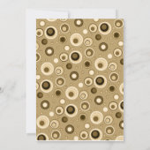 Invitation Baby shower de cercles - brun (Dos)