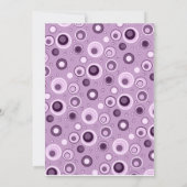 Invitation Baby shower de cercles - pourpre (Dos)