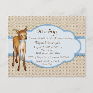 Invitation Baby shower de cerfs