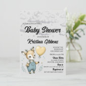 Invitation Baby shower de cerfs (Debout devant)