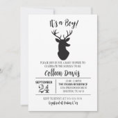 Invitation Baby shower de cerfs (Devant)