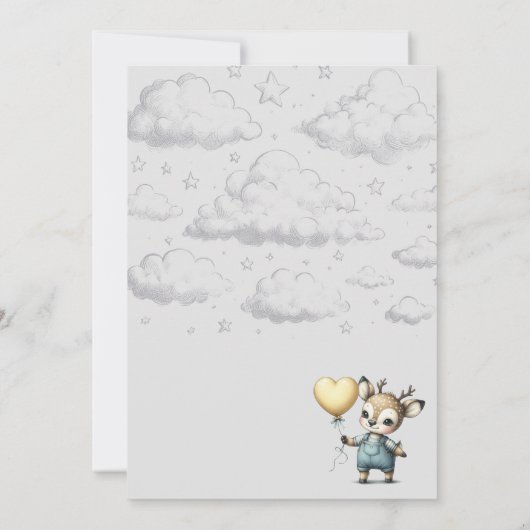 Invitation Baby shower de cerfs (Dos)