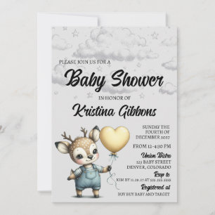 Invitation Baby shower de cerfs