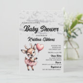 Invitation Baby shower de cerfs (Debout devant)