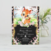 Invitation Baby shower de cerfs (Debout devant)