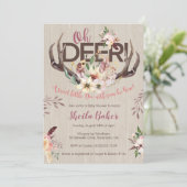 Invitation Baby shower de cerfs - Antlers Invitati (Debout devant)