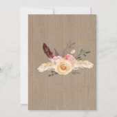 Invitation Baby shower de cerfs - Antlers Invitati (Dos)