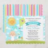 Invitation Baby shower de cerfs Blue Boy (Devant / Derrière)