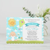 Invitation Baby shower de cerfs Blue Boy (Debout devant)