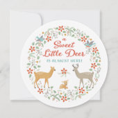 Invitation Baby shower de cerfs de bois (Devant)