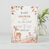 Invitation Baby shower de cerfs de bois (Debout devant)