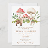 Invitation Baby shower de cerfs de bois (Devant)