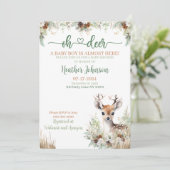 Invitation Baby shower de cerfs de bois (Debout devant)