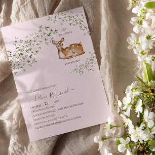 Invitation Baby shower de cerfs de bois