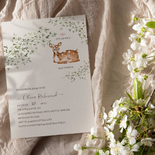 Invitation Baby shower de cerfs de bois