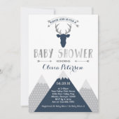 Invitation Baby shower de cerfs de bois, Faux Foil (Devant)