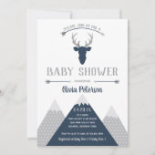Invitation Baby shower de cerfs de bois, Faux Foil (Devant)