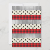 Invitation Baby shower de cerfs de bois, Faux Foil (Dos)