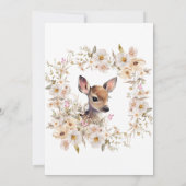 Invitation Baby shower de cerfs de bois fille (Dos)