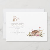 Invitation Baby shower de cerfs de bois mou (Dos)
