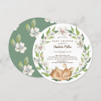 Baby shower de cerfs doux en bois