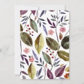 Invitation baby shower de cerfs et de fleurs mignons (Dos)