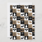 Invitation Baby shower de cerfs et ours rustiques (Dos)