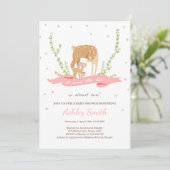Invitation baby shower de cerfs Woodland Forest Gi (Debout devant)