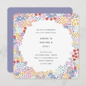 Invitation Baby shower de champ de fleurs (Devant / Derrière)