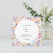 Invitation Baby shower de champ de fleurs (Debout devant)