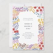 Invitation Baby shower de champ de fleurs (Devant)