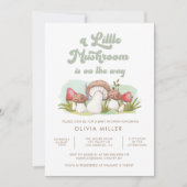 Invitation Baby shower de champignon d'aquarelle moderne (Devant)
