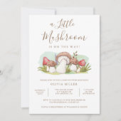 Invitation Baby shower de champignon d'aquarelle moderne (Devant)