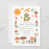 Invitation Baby shower de champignon de la grenouille des boi (Devant)