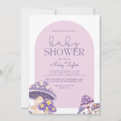 Invitation Baby shower de champignon mou (Devant)