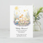 Invitation Baby shower de champignons (Debout devant)
