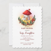 Invitation Baby shower de champignons (Devant)