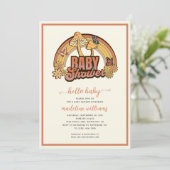 Invitation Baby shower de champignons (Debout devant)
