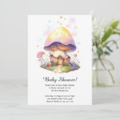 Invitation Baby shower de champignons (Debout devant)