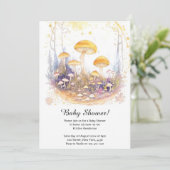 Invitation Baby shower de champignons (Debout devant)