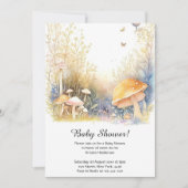 Invitation Baby shower de champignons (Devant)