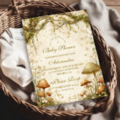 Invitation Baby shower de champignons de bois enchanté