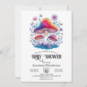 Invitation Baby shower de champignons de Charme Whimsical